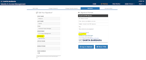 Pronoun feature example